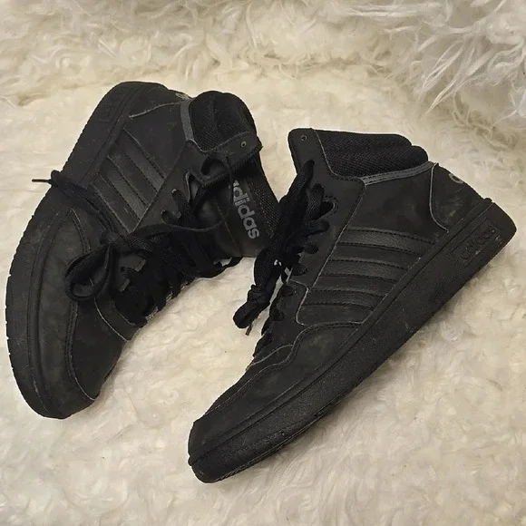 Adidas Black High-Top Sneakers with Suede Finish - Picture 5 of 7